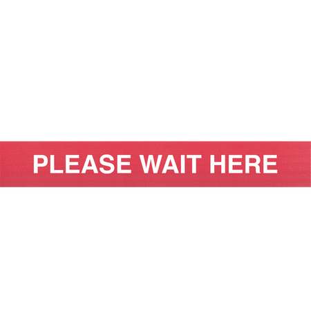 Queue Solutions SafetyPro Twin 335, Red, 20' Red/White PLEASE WAIT HERE Belt SPRO335R-RWPWH200